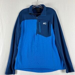 Millet, Women's Athletic Quarter Zip, Track Jacket, Size L, Two Tone Blue